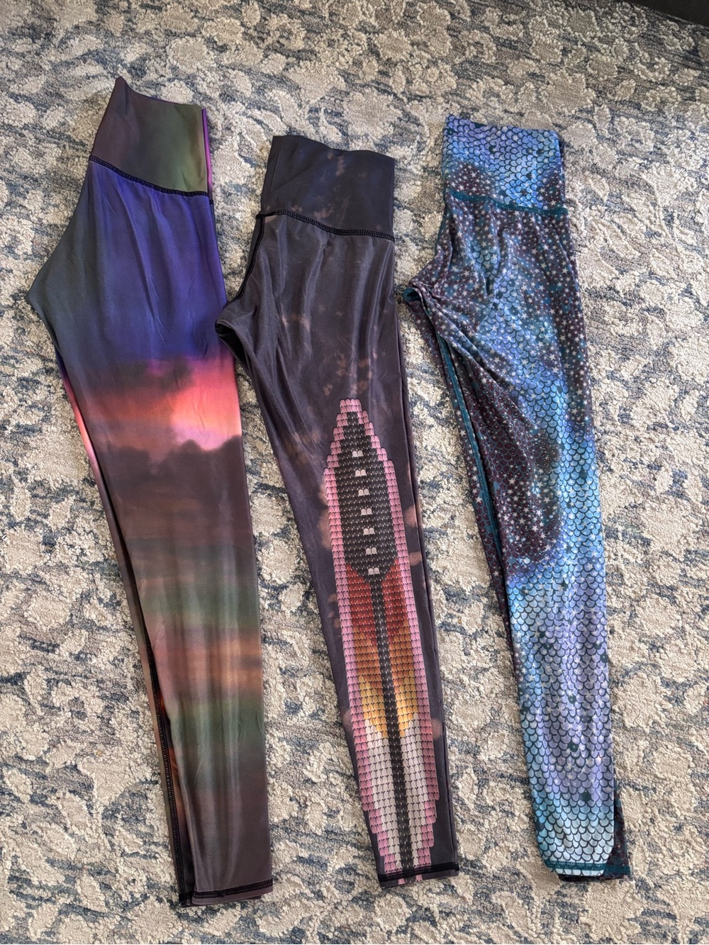 Teeki small leggings, 3 colorful patterns